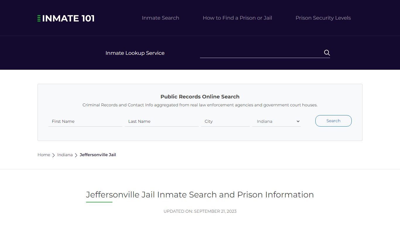 Jeffersonville Jail Inmate Search, Visitation, Phone no. & Mailing ...